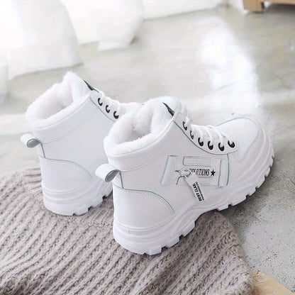Women’s Winter Platform Boots – Non-Slip Lace-Up Warm Casual Winter Shoes