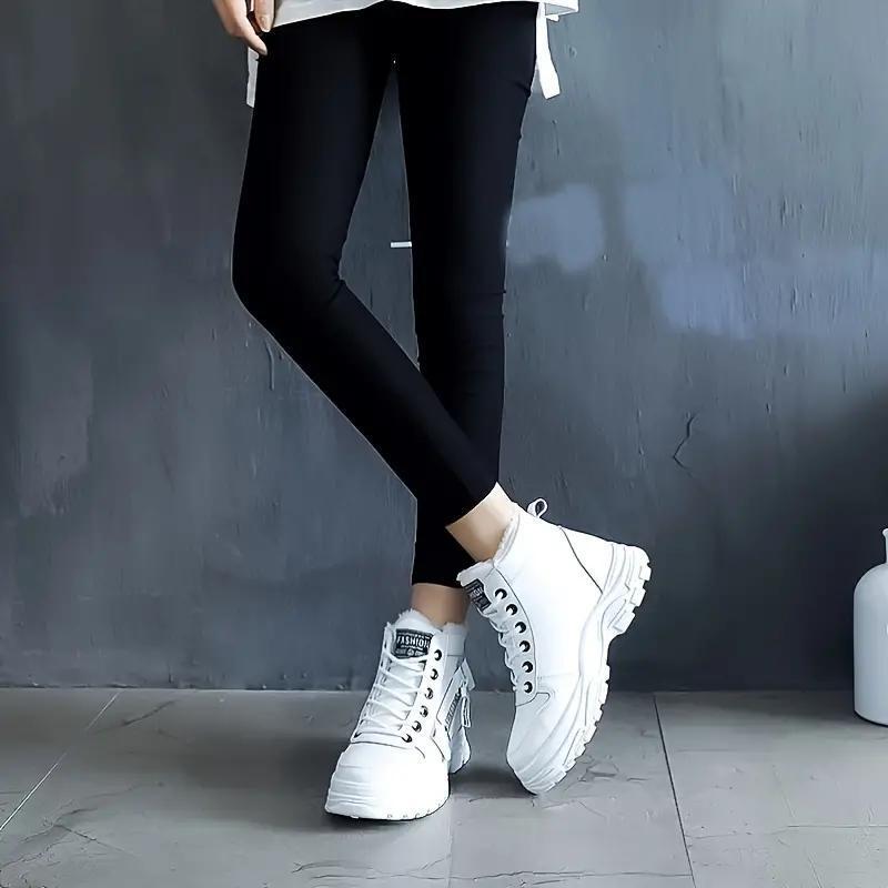 Women’s Winter Platform Boots – Non-Slip Lace-Up Warm Casual Winter Shoes