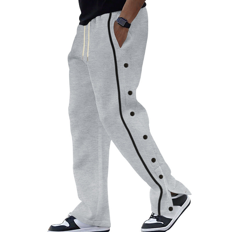 Pantalon décontracté de sport pour homme – Coupe droite ample, pantalon quotidien