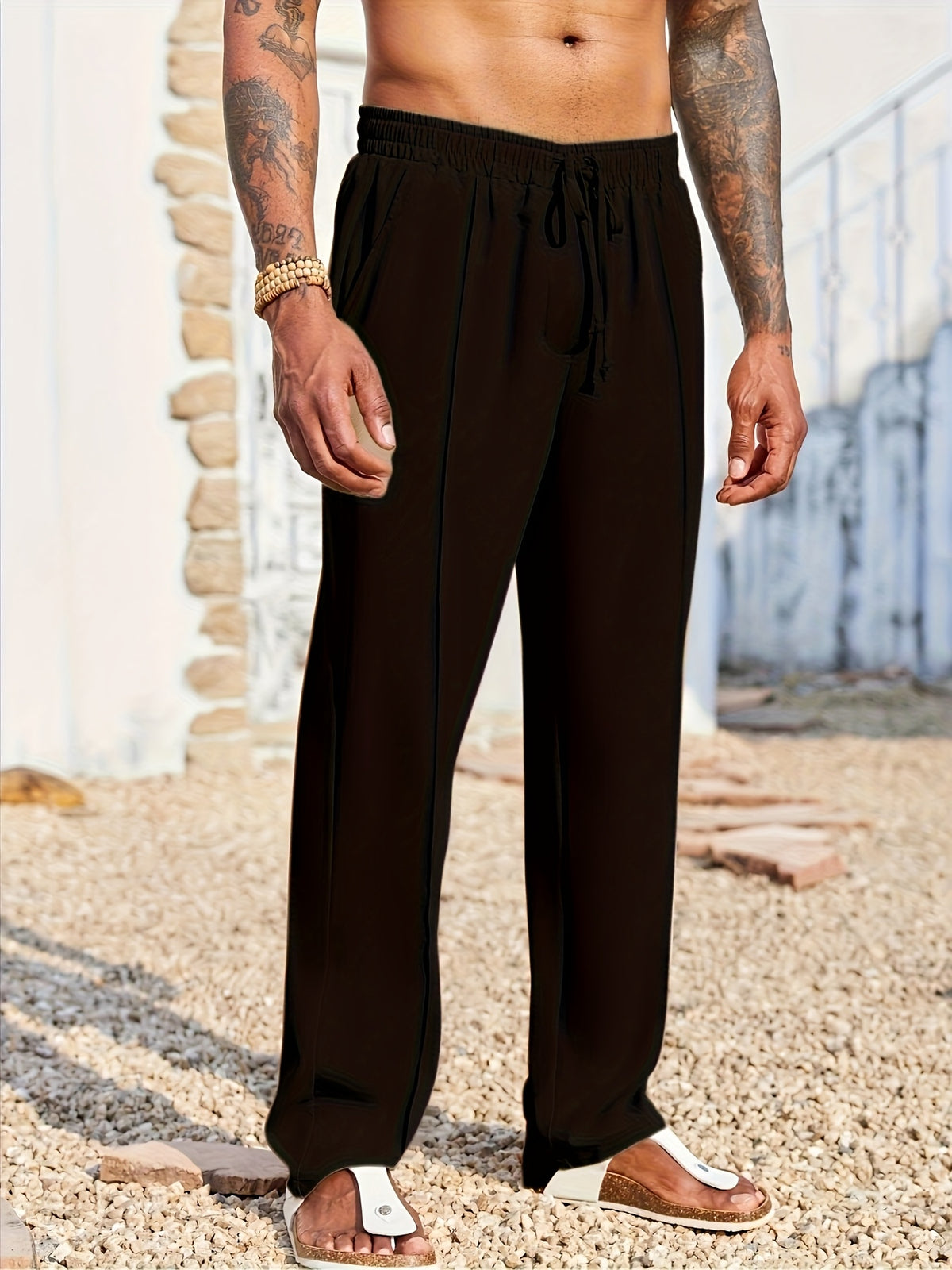 Pantalones casuales de pana para hombre – Corte recto ajustado, antiarrugas