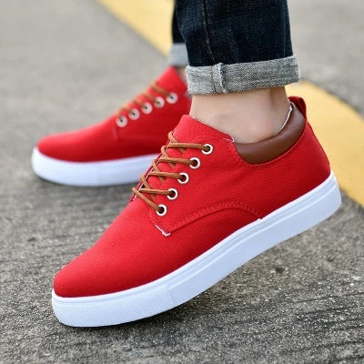 Loom & Soul™ Men’s Breathable Canvas Sneakers – Lightweight Casual Sport Shoes for Everyday Comfort