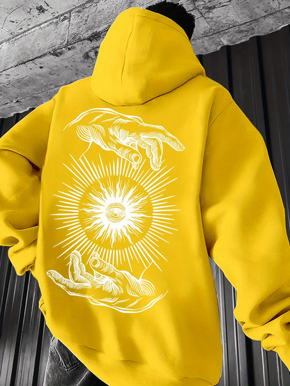 Pull à capuche léger pour homme – Graphisme minimaliste, idéal pour le printemps