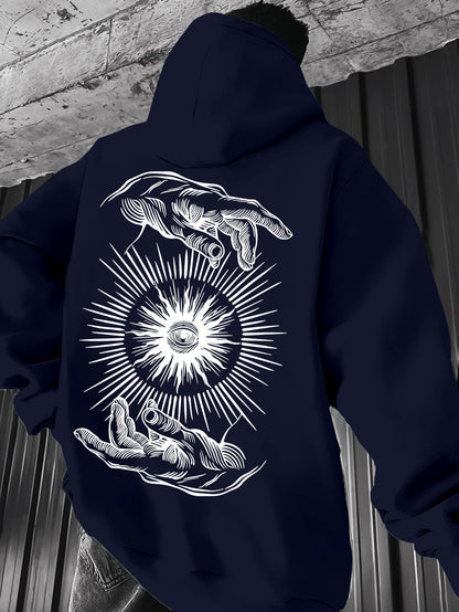 Pull à capuche léger pour homme – Graphisme minimaliste, idéal pour le printemps