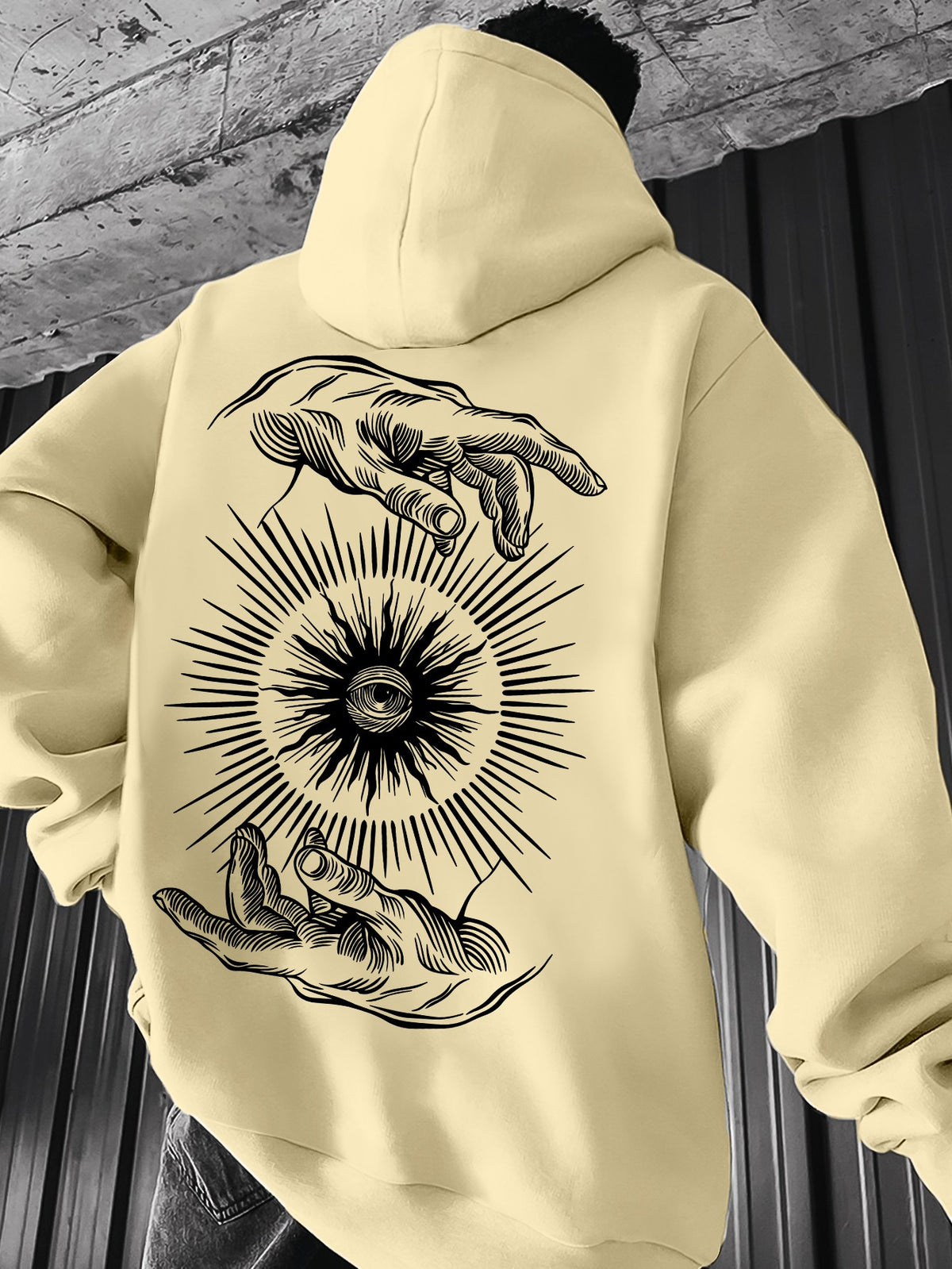 Pull à capuche léger pour homme – Graphisme minimaliste, idéal pour le printemps