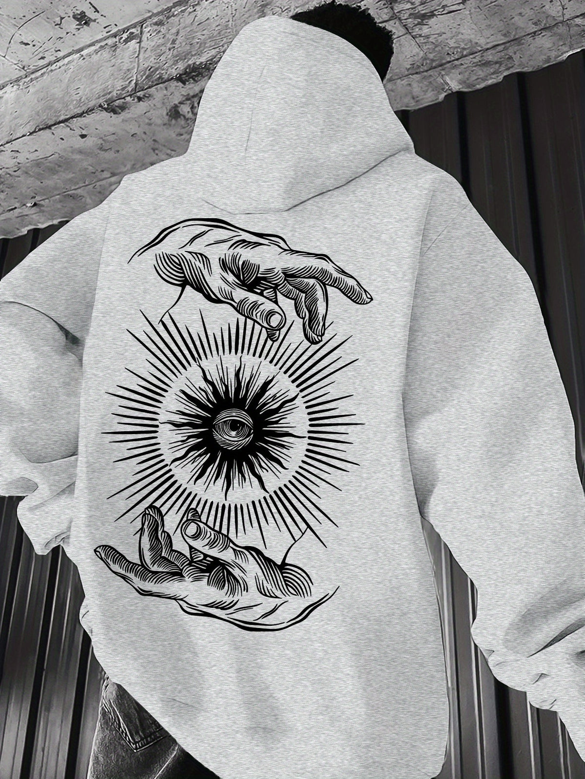 Pull à capuche léger pour homme – Graphisme minimaliste, idéal pour le printemps