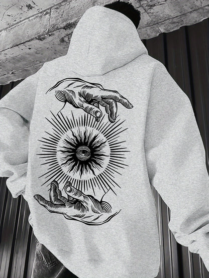 Pull à capuche léger pour homme – Graphisme minimaliste, idéal pour le printemps