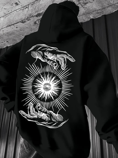 Pull à capuche léger pour homme – Graphisme minimaliste, idéal pour le printemps