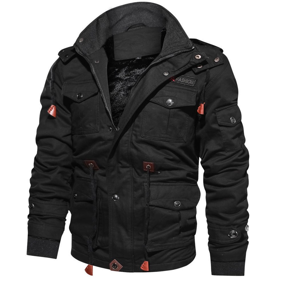 Loom & Soul™ Mountainskin Men’s Winter Fleece Jacket – Thick Warm Hooded Military Coat for Cold Weather Comfort