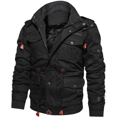 Loom & Soul™ Mountainskin Men’s Winter Fleece Jacket – Thick Warm Hooded Military Coat for Cold Weather Comfort