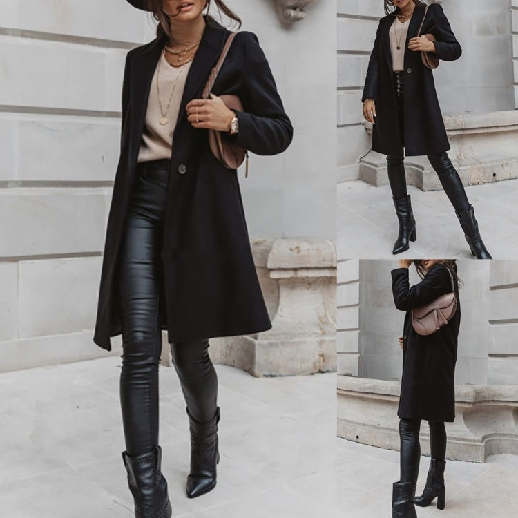 Loom & Soul™ Women’s Oversized Korean Bomber Jacket – Warm Lapel Collar Winter Coat for Effortless Street Style