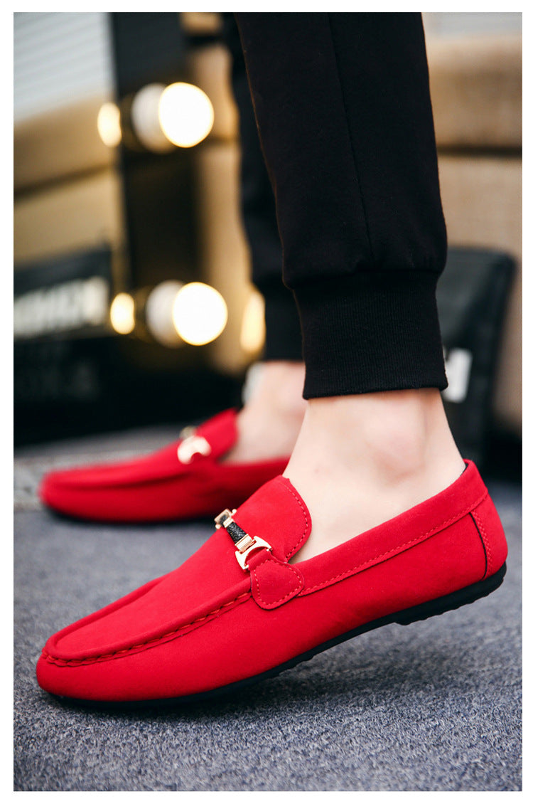 Chaussures en toile coréennes Loom & Soul™ pour hommes – Mocassins décontractés légers et respirants à enfiler avec motif rayé