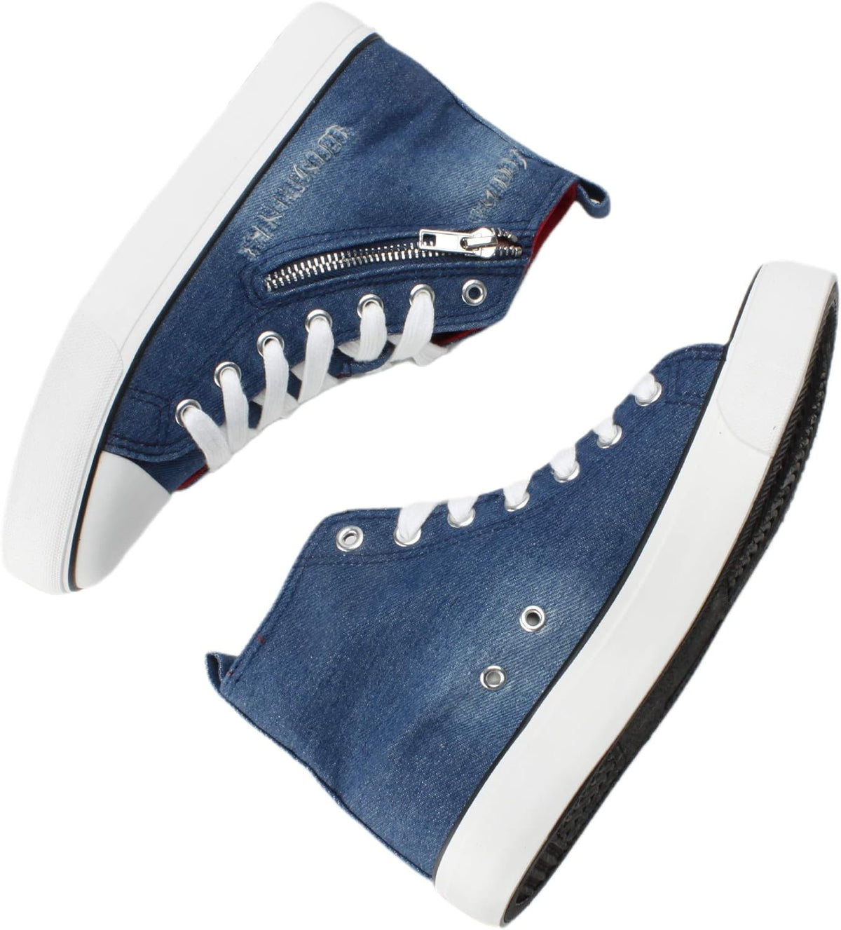 Women'S Fashion Platform High Top Sneakers, Cute Corduroy or Faux Lamb'S Fur Upper，Memory Foam Insole,Trendy Slim Shoe Lace
