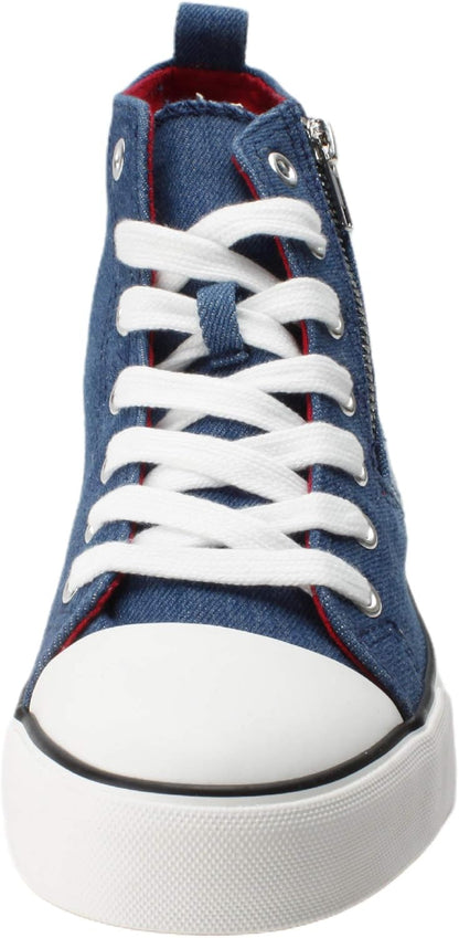 Women'S Fashion Platform High Top Sneakers, Cute Corduroy or Faux Lamb'S Fur Upper，Memory Foam Insole,Trendy Slim Shoe Lace