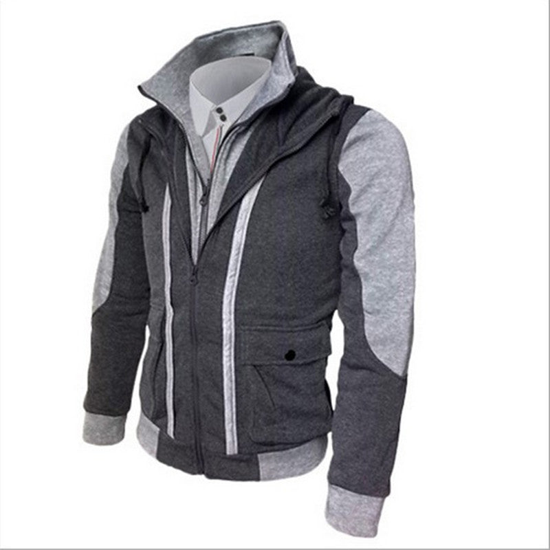 Cardigan à capuche en coton Loom & Soul pour homme – Veste zippée coupe slim pour le printemps