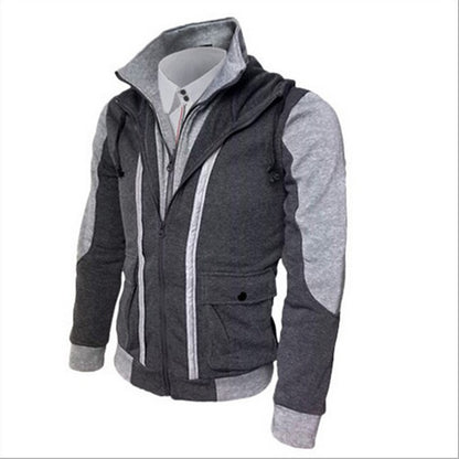 Cardigan à capuche en coton Loom & Soul pour homme – Veste zippée coupe slim pour le printemps