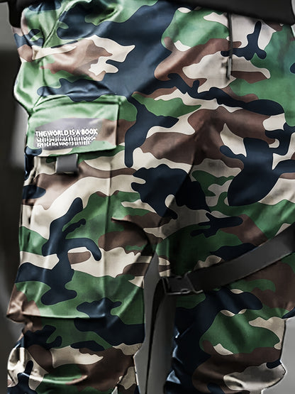 Pantalon Cargo Camouflage Homme – Pantalon de Rue Ample Multi-Poches