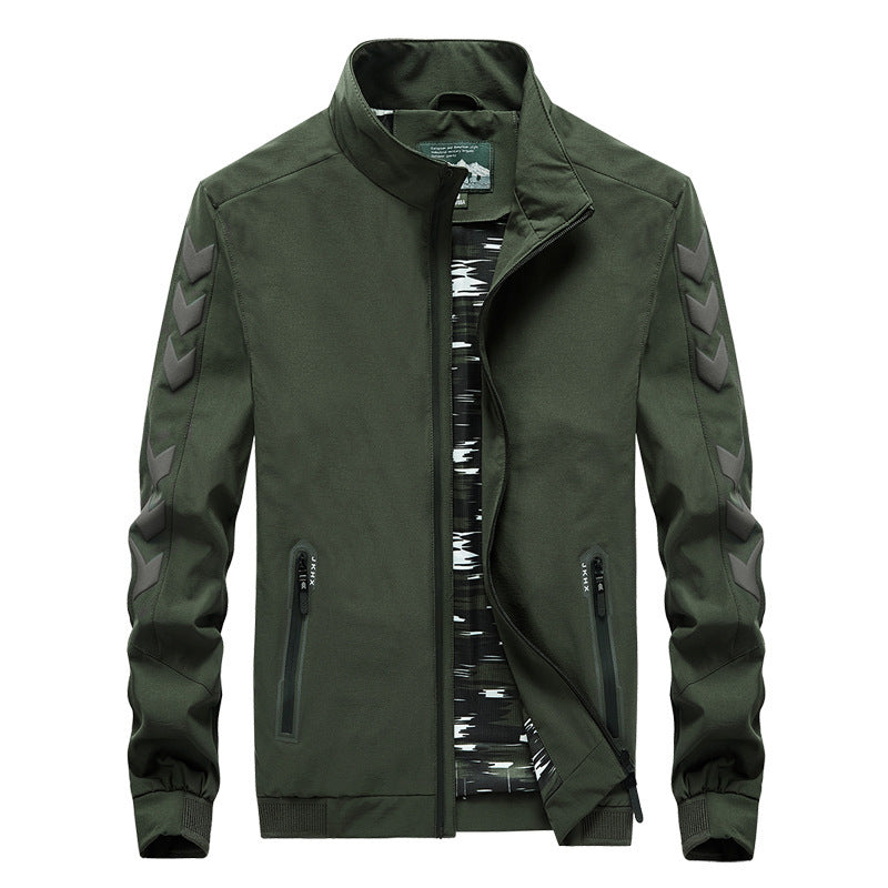 Veste décontractée en nylon pour homme Loom & Soul – Coupe-vent léger à fermeture éclair pour le quotidien