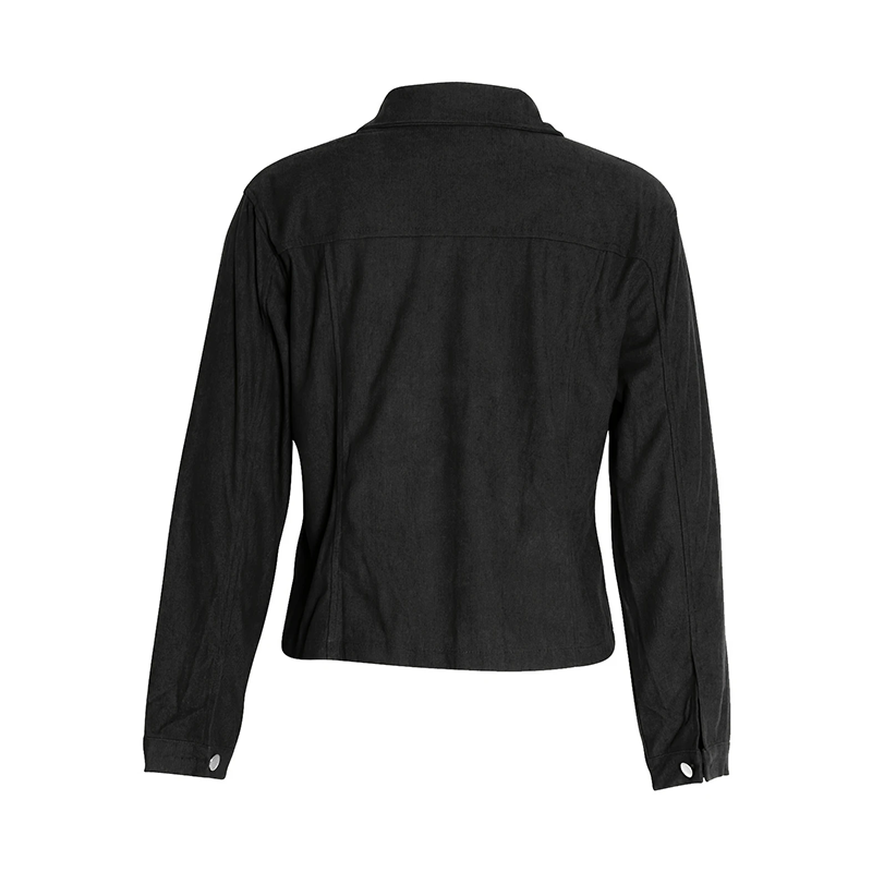 Veste boutonnée en velours côtelé pour femme – Vêtement d'extérieur léger et décontracté