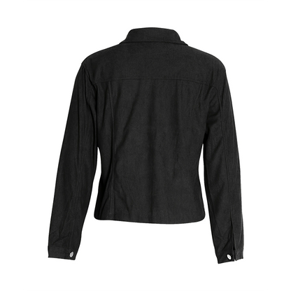 Veste boutonnée en velours côtelé pour femme – Vêtement d'extérieur léger et décontracté