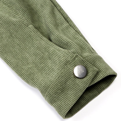 Veste boutonnée en velours côtelé pour femme – Vêtement d'extérieur léger et décontracté