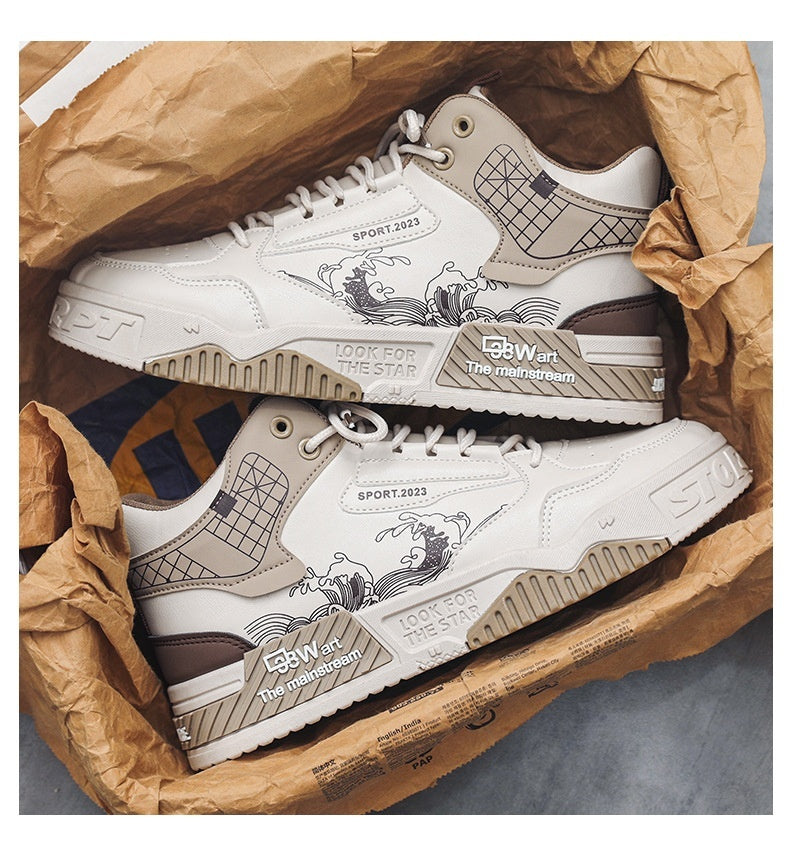 Chaussures montantes décontractées Loom & Soul™ pour homme – Baskets à lacets faciles à porter avec doublure en maille et semelle en caoutchouc