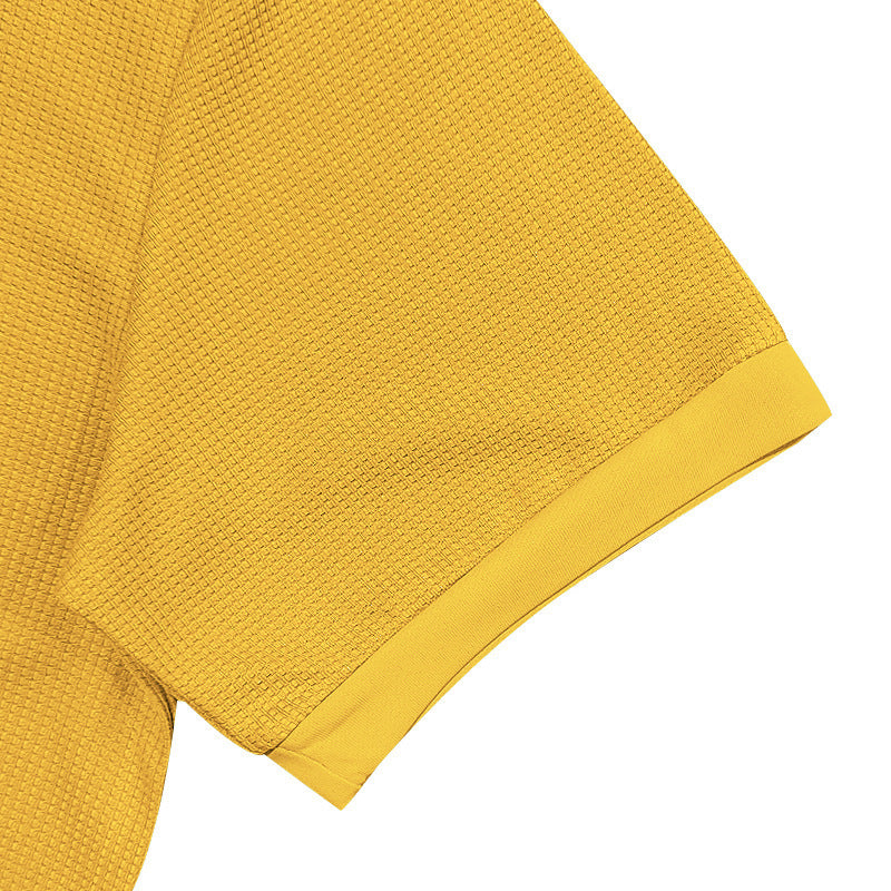 Loom & Soul™ Polo gaufré homme – Haut d'été à revers, coupe ajustée, manches courtes