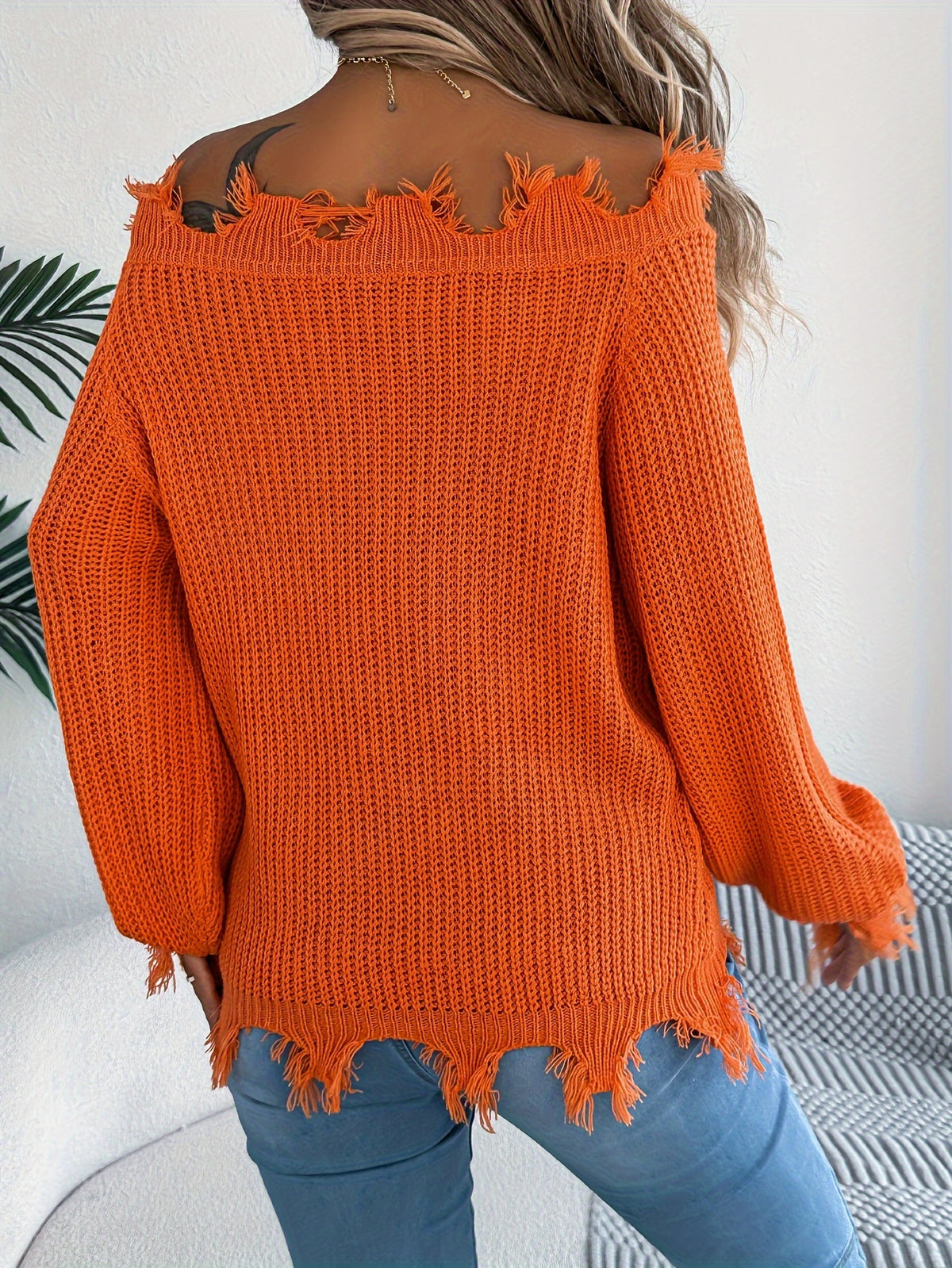 Pull tricoté femme épaules dénudées – Chic pour l'automne/hiver