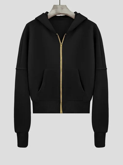 Loom & Soul 2025 Women’s Essential Hooded Jacket – Zipper Closure Casual Coat for Autumn & Winter | Warm Everyday Outerwear