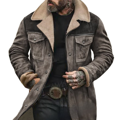 Blouson utilitaire color-block homme – Manteau en mélange de coton multi-poches
