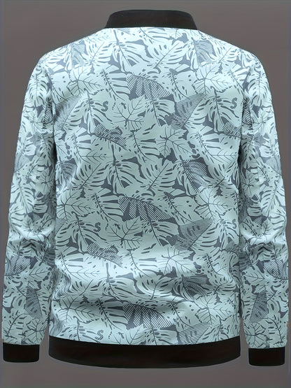 Veste de baseball imprimée pour homme – Manteau léger et décontracté à fermeture éclair style urbain