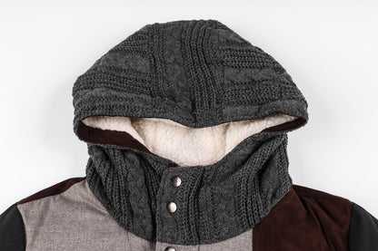 Cardigan zippé d'hiver 3D Loom & Soul pour homme – Manteau épais
