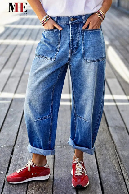 Women’s Classic Slim Fit Jeans – Everyday Casual Denim (T198)