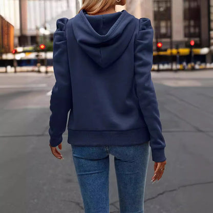 Women’s Solid Color Long Sleeve Sweater – Casual Pullover Top