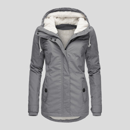Loom & Soul™ Veste polaire à capuche confortable – Manteau d'hiver chaud zippé pour femme avec poches et doublure en fausse fourrure