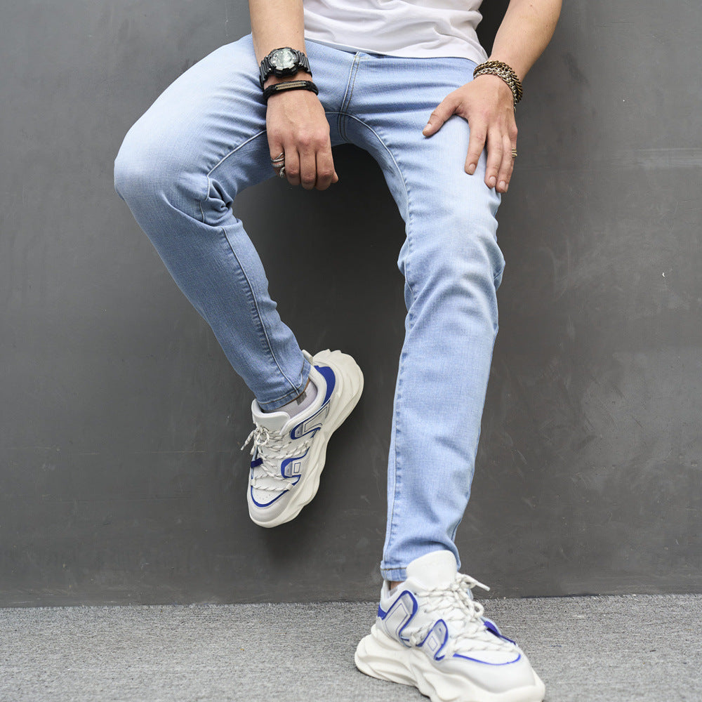 Loom & Soul™ Skinny Stretch Jeans – Men’s Mid-Waist Slim Tapered Denim Pants
