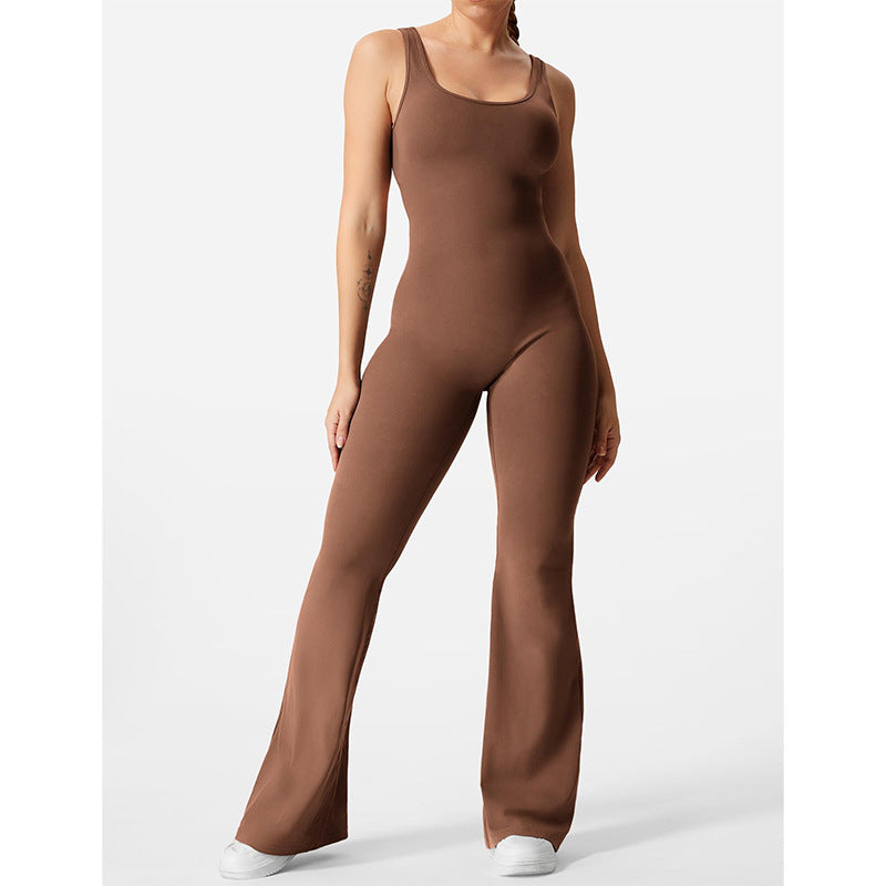 Women’s Slim Fit Backless Yoga Jumpsuit – Sculpting Activewear