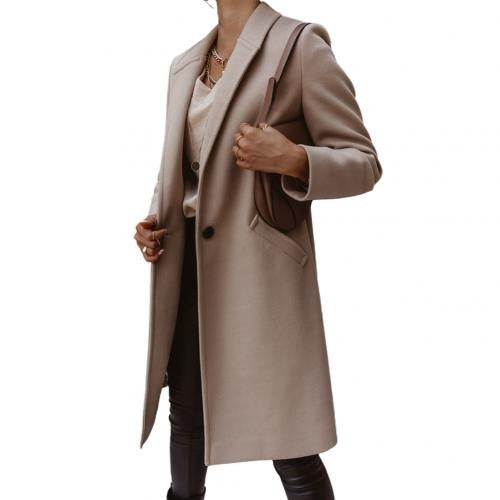 Loom & Soul™ Women’s Oversized Korean Bomber Jacket – Warm Lapel Collar Winter Coat for Effortless Street Style