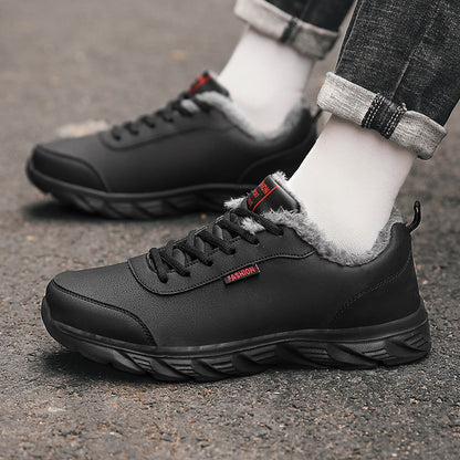Loom & Soul™ Baskets d'hiver chaudes pour hommes – Imperméables, antidérapantes, doublure en peluche confortable