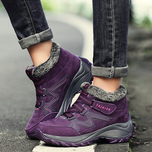 Loom & Soul™ Women’s Leather Hiking Shoes – Waterproof Non-Slip Outdoor Trekking Boots for Camping & Adventure