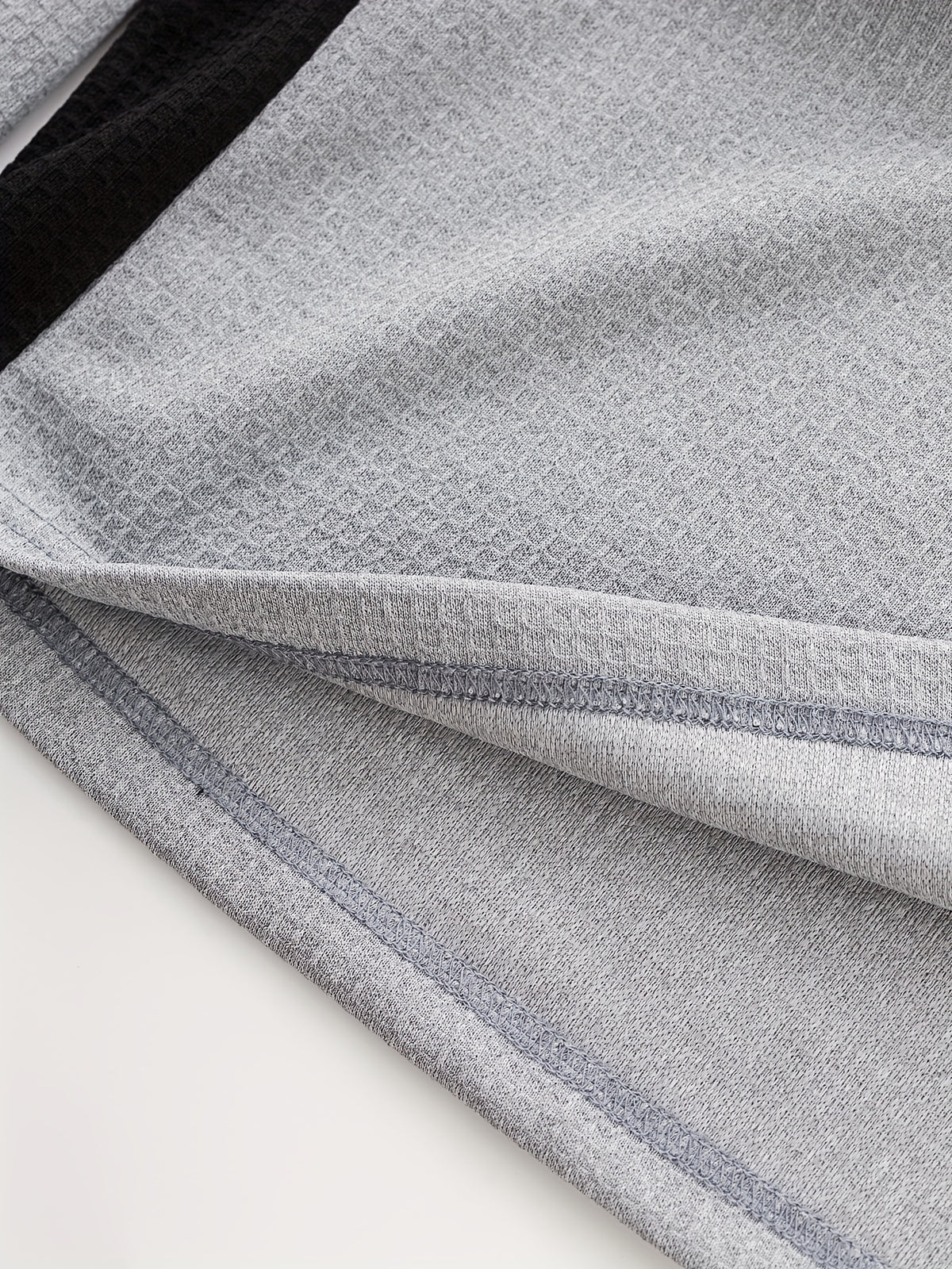 Men’s Waffle Henley Shirt – White & Black All-Season Button Top