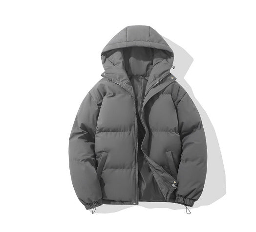 Loom & Soul™ Manteau à capuche d'hiver pour homme – Veste zippée rembourrée en coton épais pour la chaleur et le style au quotidien