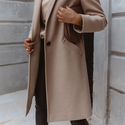 Loom & Soul™ Women’s Oversized Korean Bomber Jacket – Warm Lapel Collar Winter Coat for Effortless Street Style