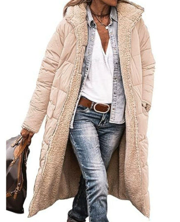 Manteau long Street Chic™ Loom & Soul — Veste mi-longue en mélange de coton pour femme avec poches | Élégante, confortable et confiante