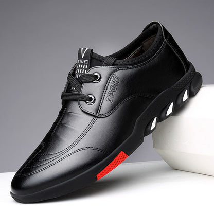 Chaussures de ville classiques plates en cuir PU pour hommes Loom & Soul™ – pour le travail et les occasions formelles