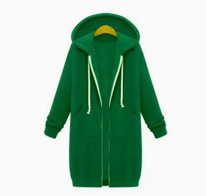 Loom & Soul Women’s Hooded Fleece Jacket – Long Zipper Coat with Soft Lining, Casual Warm Outerwear