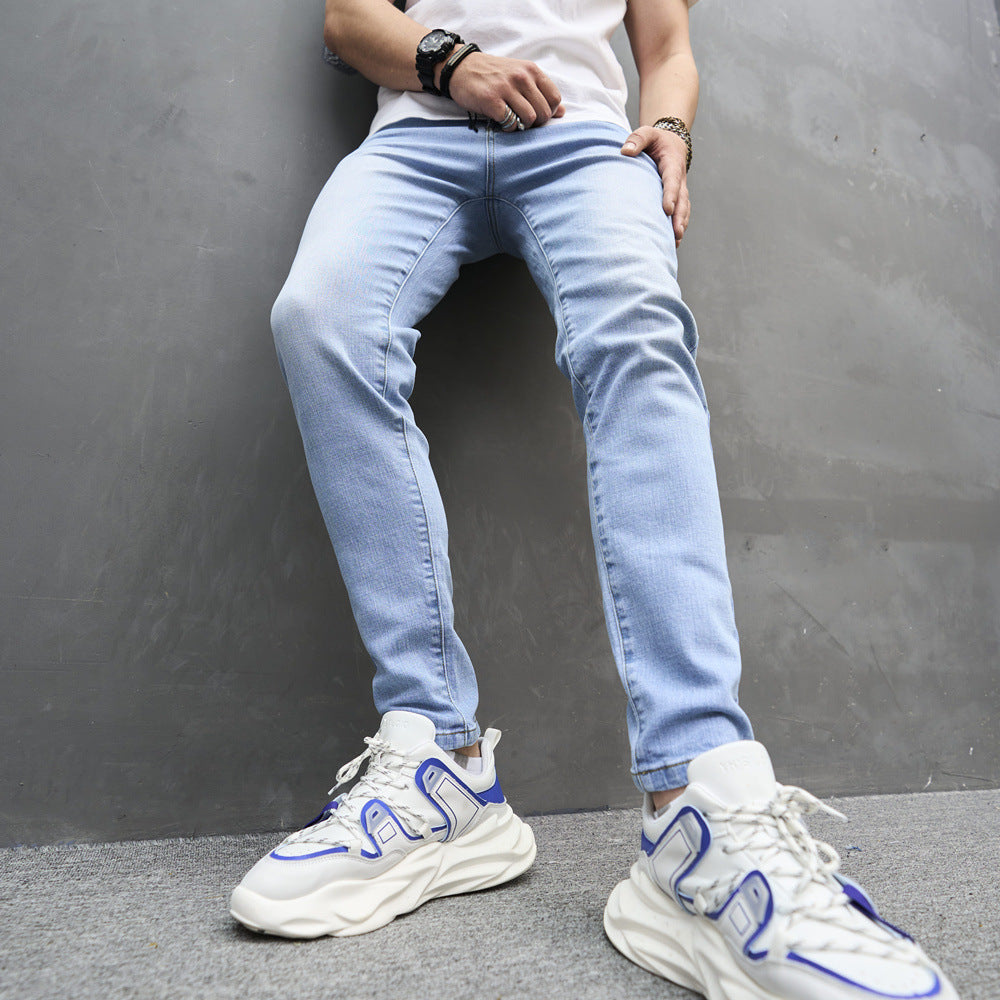 Loom & Soul™ Skinny Stretch Jeans – Men’s Mid-Waist Slim Tapered Denim Pants