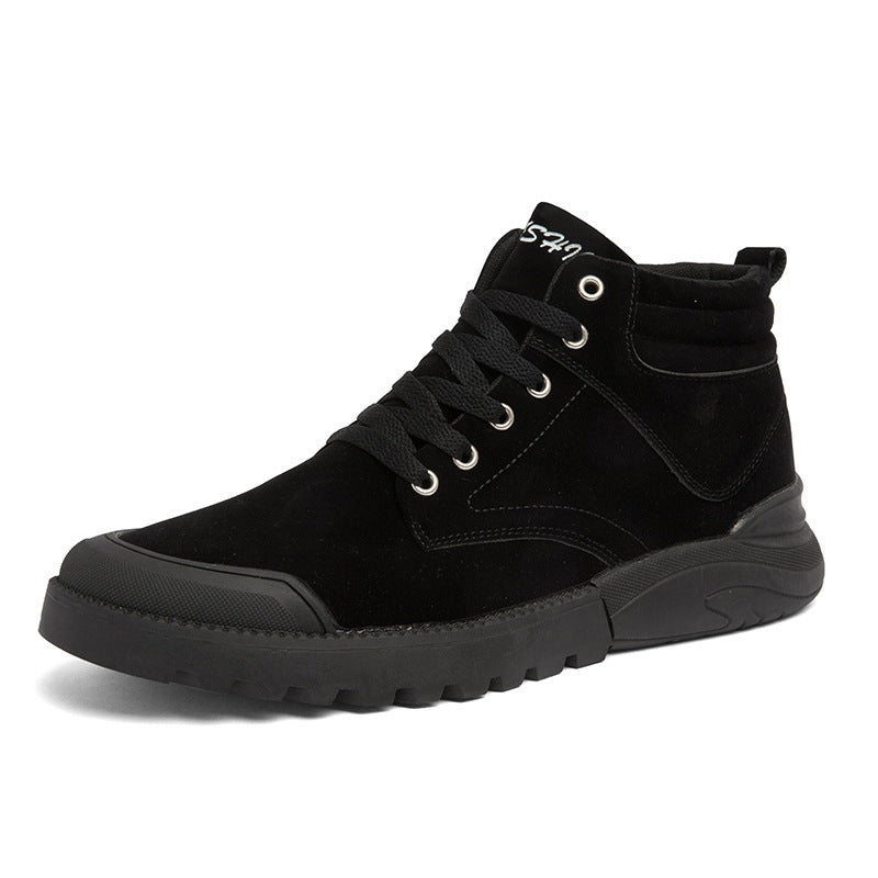 Bottines chaudes Loom & Soul pour hommes – Chaussures d'hiver confort en suède pelucheux