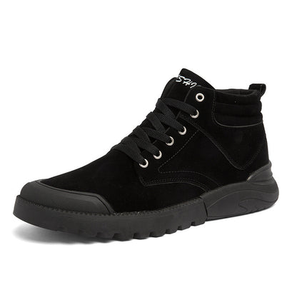 Bottines chaudes Loom & Soul pour hommes – Chaussures d'hiver confort en suède pelucheux