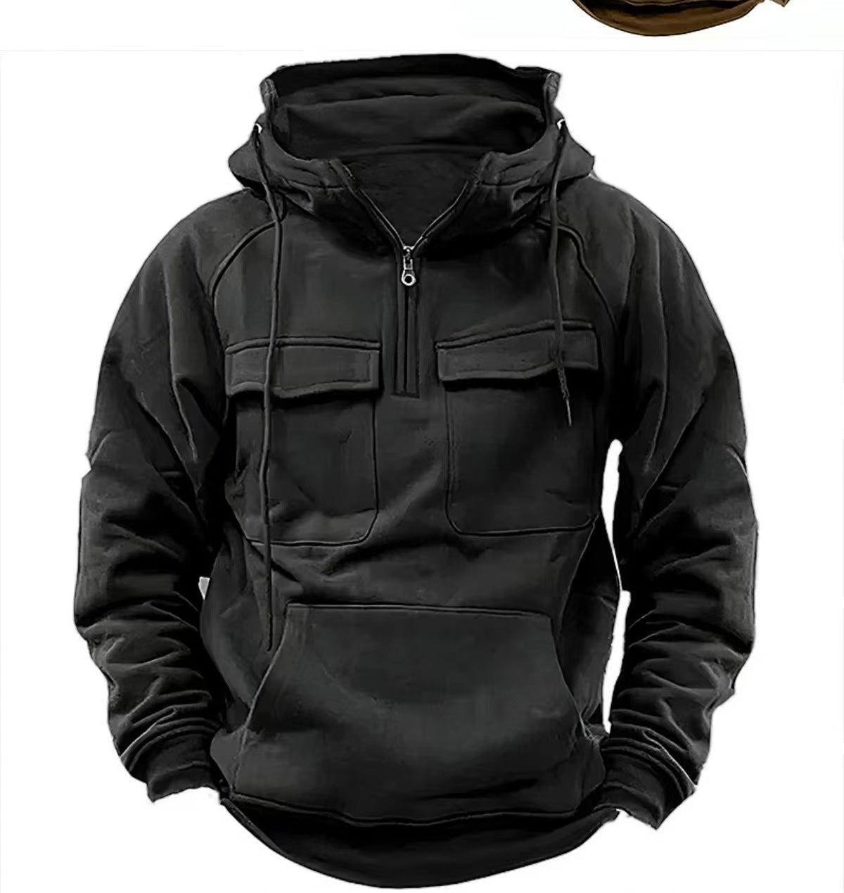 Sweat à capuche zippé Loom & Soul™ pour homme – Molleton épais avec cordon de serrage et poches
