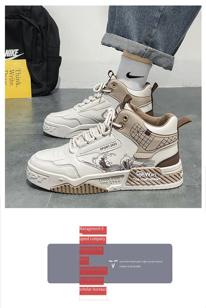 Chaussures montantes décontractées Loom & Soul™ pour homme – Baskets à lacets faciles à porter avec doublure en maille et semelle en caoutchouc